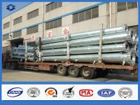 Hot Dip Galvanized Tubular Flange Electric Power Transmission Steel Pole
