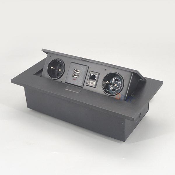 Multimedia Office Desktop Pop Up Electrical Power Sockets With RJ45