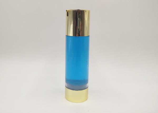 Cosmetic Vacuum Facial Cream Bottle , Cylindrical Cosmetic Pump Bottles 30ml 50ml
