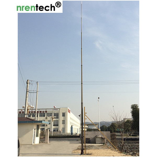 15m pneumatic telescopic mast-NR-2750-15000-30 for mobile antenna mast tower-aluminum telescoping mast