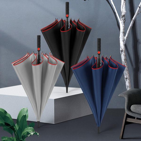 Custom Logo 27 Inch Windproof Full Fiber Golf Umbrella for Advertising and Promotion