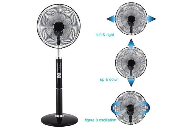 Safety Metal 16 Remote Figure 8 Oscillating Pedestal Fan 60W Digital LED Timer