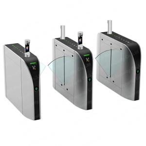 RFID Reader Flap Barrier Turnstile AC220V 110V 0.6s Open Speed Anti Trailing