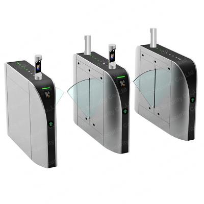 RFID Reader Flap Barrier Turnstile AC220V 110V 0.6s Open Speed Anti Trailing