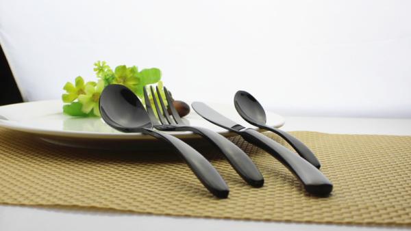 Royal 18/10 Stainless steel black flatware/colorful cutlery/wedding set