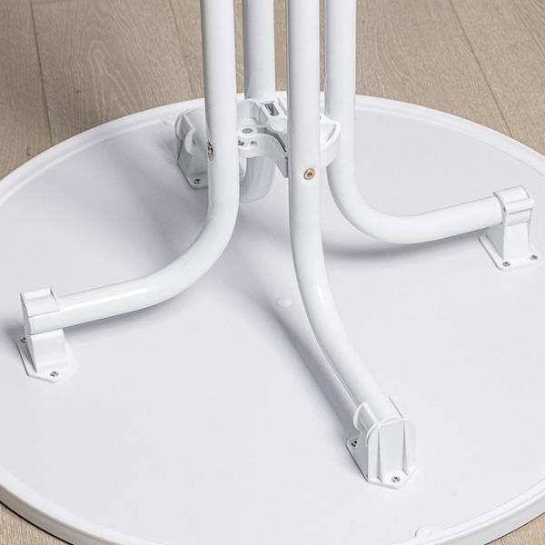 Modern Design White Steel Metal Round Bar Table for Outdoor Bistro Patio Dinning