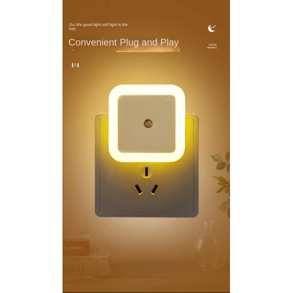 Plug In Night Lamp Incorporating Safe Plug In Power Source Nighttime Illumination