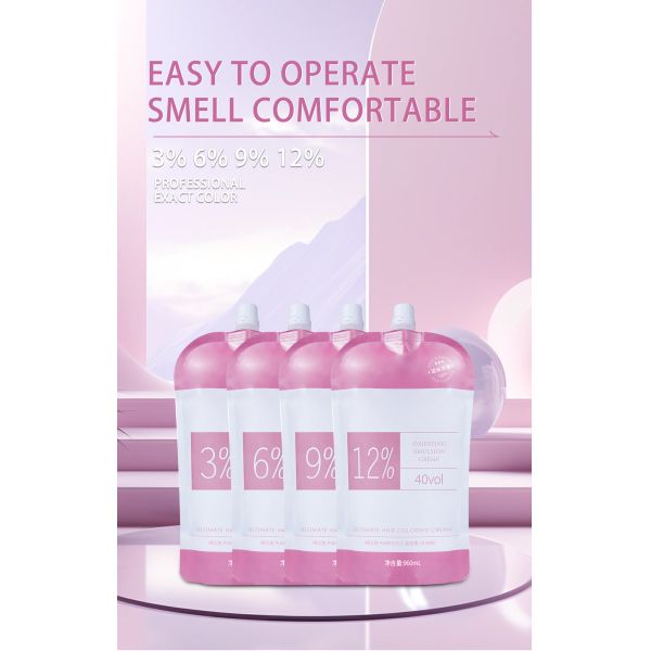 Développeur de couleur capillaire organique PureStyle 3% 6% 9% 12% Crème peroxyde OEM/ODM