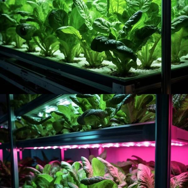 Estufas para o cultivo de vegetais de folhas