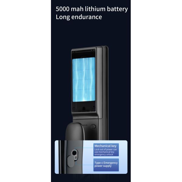 Qleung S958Max 3D Face Recognition Video Intercom Automatic Lock Fingerprint Card & Code Access Tuya WiFi Smart Home Door Lock