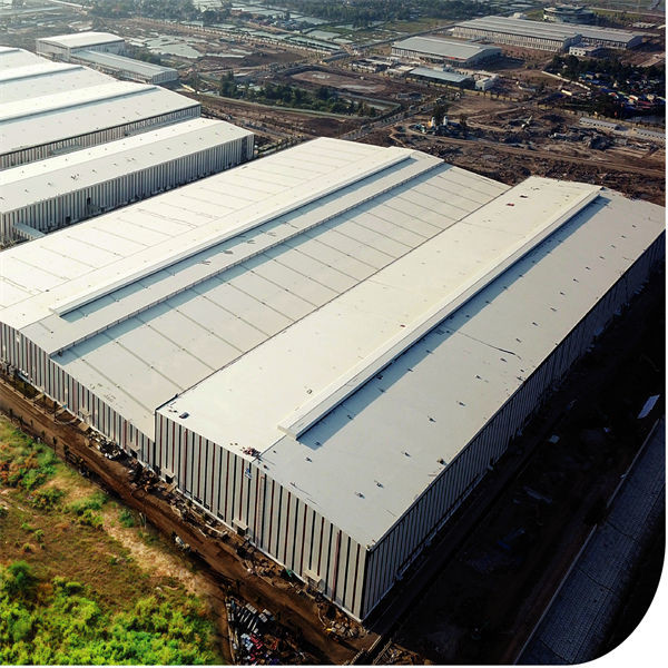 Customized C Section Steel Structure Workshop With Sandwich Panel Roof And Wall Panel