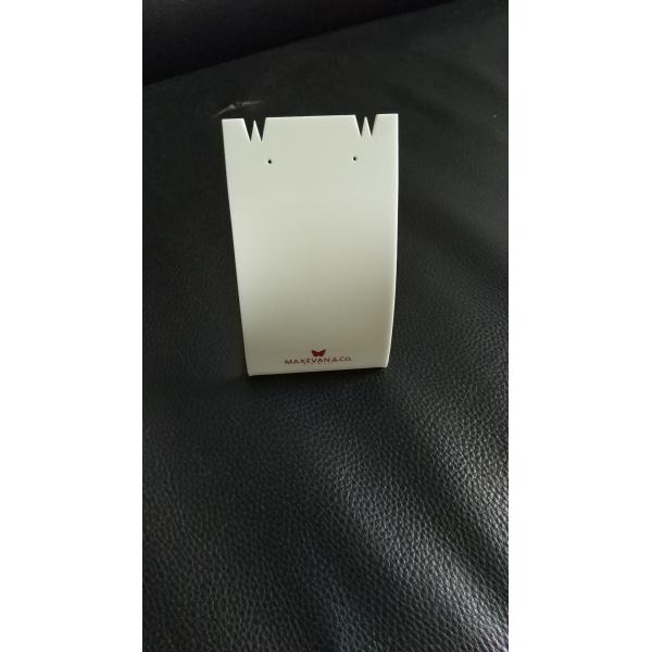 3mm Arched White Acrylic Jewelry Necklace Display Perspex Jewellery Bangle Rack W/ Earring Holes