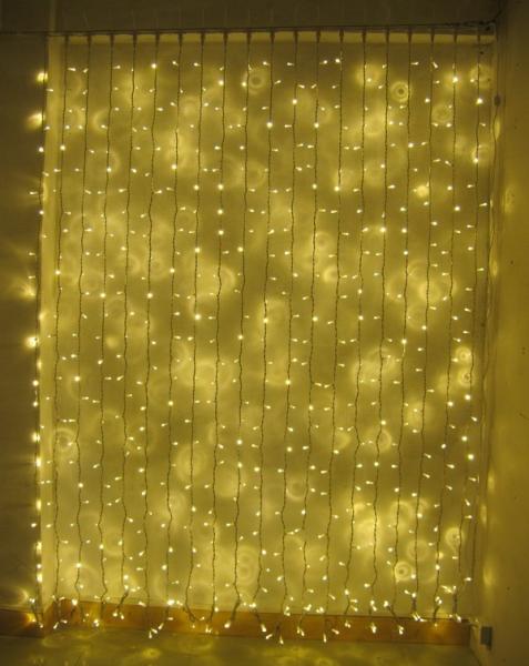 Venda quente novo desenhado 24 cortina de Natal decorar luz para o exterior