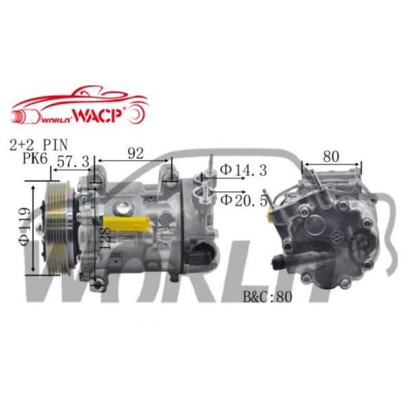 1309 Automobile Air Conditioning Compressor For Peugeot407 3008 4008 WXPG017