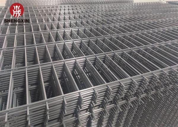 Black Welded 2200mm Double Wire Mesh Fence High Security Anti Climb