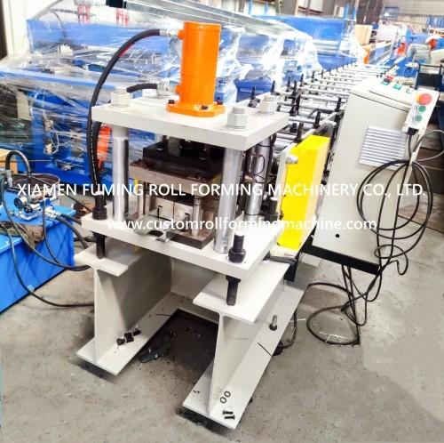 22KW U Channel Roll Forming Machine Auto Purlin Roll Former 18 Stations