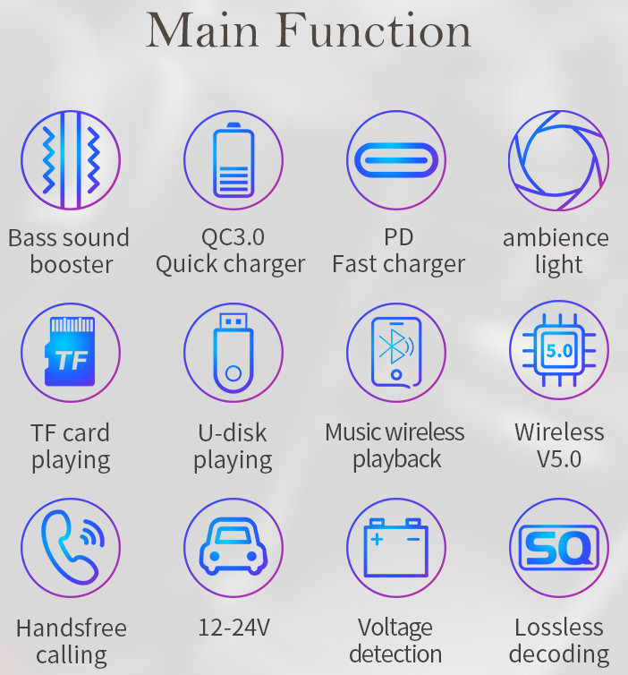 Mp3 плеер автомобиля набора QC3.0 автомобиля ОБЕЗЬЯНЫ FLAC беспроводной Bluetooth с USB