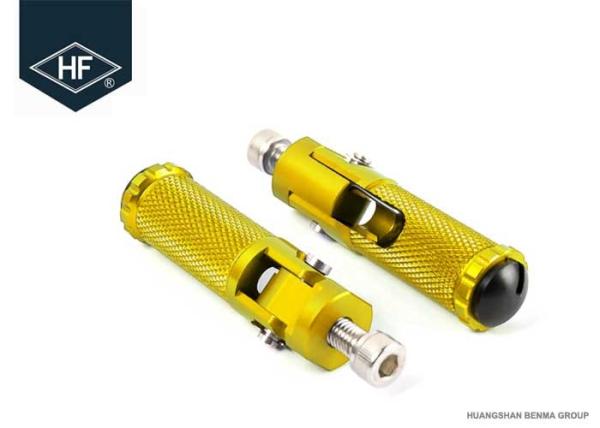 6 Colors Motorbike Modification Parts , Folding Footrests Custom Motorcycle Foot Pegs