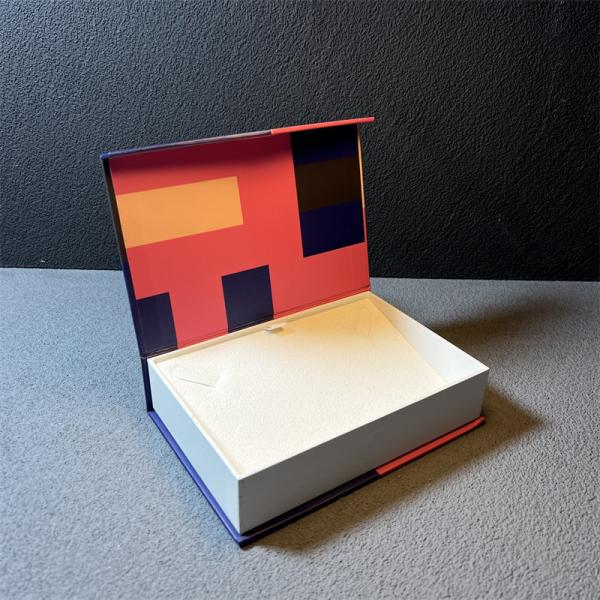 Geometric Pattern Magnetic Closure Jewelry Box Small Cardboard Ring Boxes For Girls