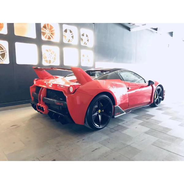 Repuestos para automóviles para Ferrari 458 Kit de carrocería 458 Modernizado Misha estilo delantero y trasero Parachoques lateral Falda con capucha Spoiler Kit de carrocería