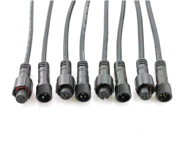 04 poles circular male female waterproof connector,3poles mini connector for LED Lighting
