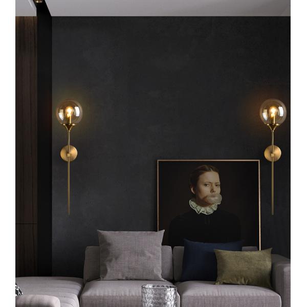 Rose Gold Color glass ball wall sconce for Corridor Living room Studio Bedroom ( WH-OR-07)