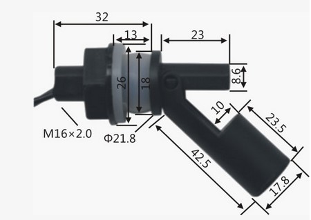 Horizontal install float level sensor