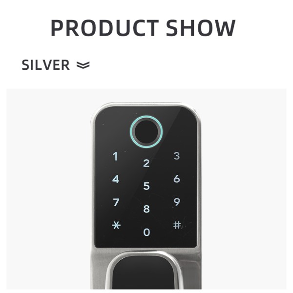 YAGU Smart Locks Biometric Password and Fingerprint Electronic Replacement Ball Lock Aluminum or Wooden Door Lock TTLOCK APP