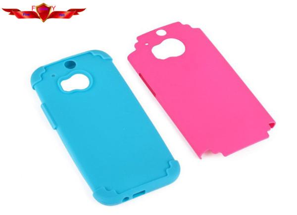 HTC M7 M8 PC+Silicone 2IN1 Cover Cases Multi Color