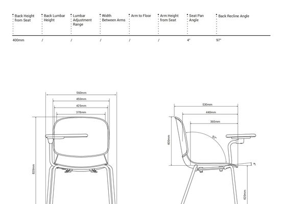 Model Training Room Chairs with Visually Striking Appearance and Bold Color Combinations in W560*D520*H820(mm)
