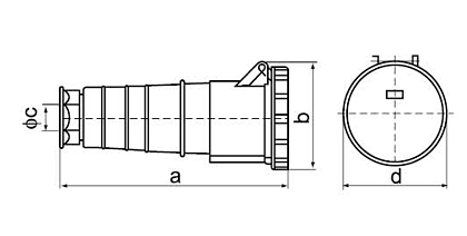 Industrial 16a 3 Pin Industrial Socket High Temperature Resistance