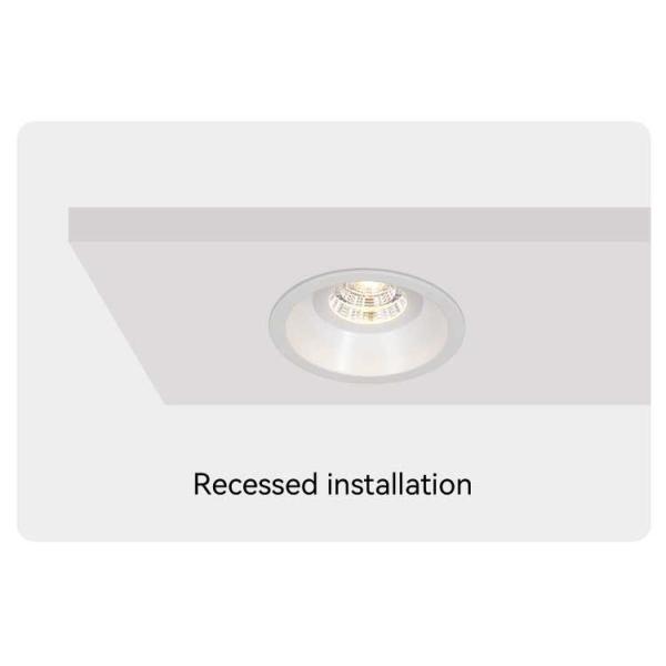 Commercial Lighting Recessed Spotlight With Deep Anti-Glare Design