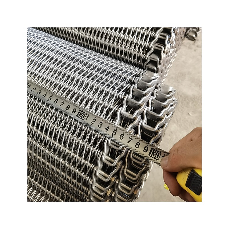 Wire Mesh Conveyor Belt chain driven metal mesh belt with conventional weave offering unobstructed openings for product transfer