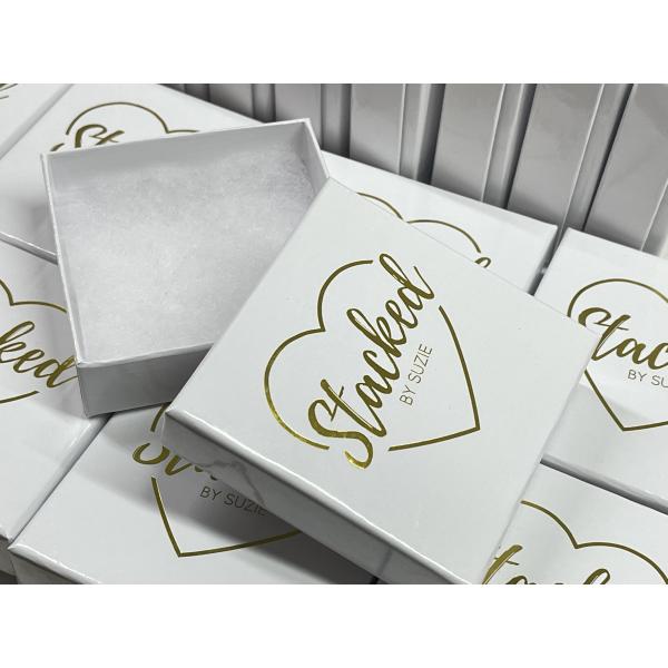 Customized Paper Jewelry Box 9x9x2.5cm (3.5*3.5*1 inches)