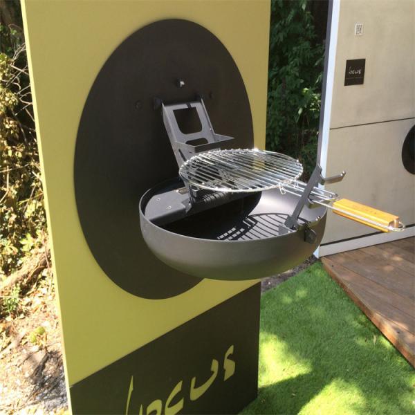 Fold Hanging Steel BBQ Grill Garden Portable Barbecue Grill Wall Installation