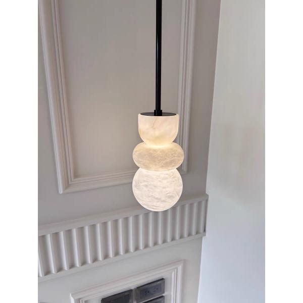 180*330mm 3 Pendant Ceiling Light Alabaster Triple Pendant Light Dimmable