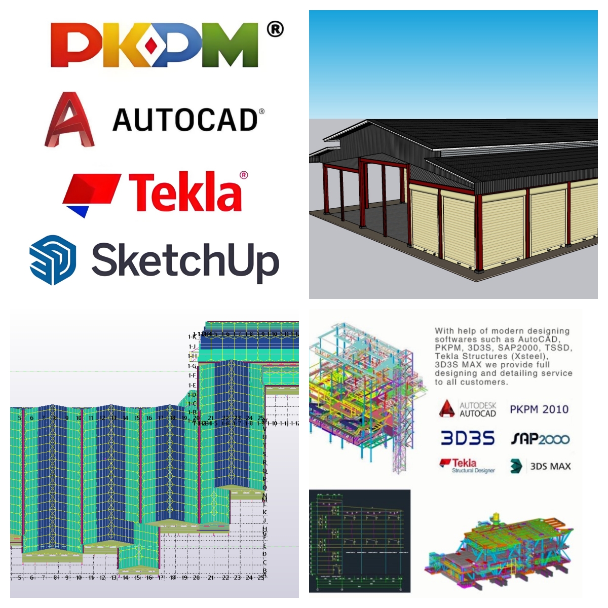 Custom Prefabricated Steel Vehical Warehouse With Mezzanine