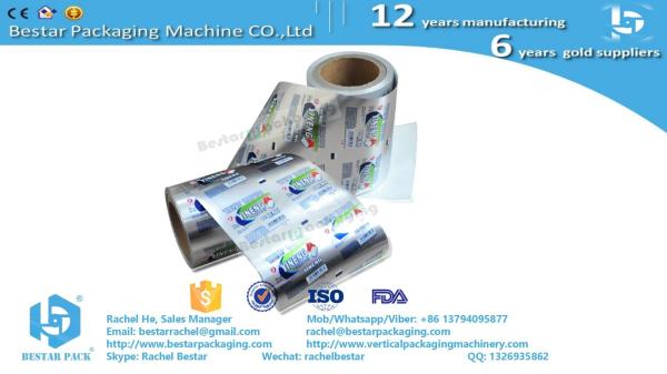 Food grade plastic roll film for ketchup sauce with Bestar packing machine