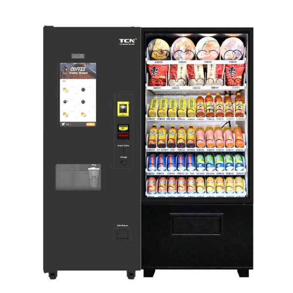 Автомат для продажи кофе или чая горячий или ледяной на открытом воздухе с 20-дюймовым умным экраном