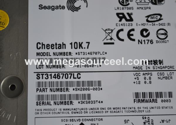 Seagate Cheetah 10K.7 ST3146707LC 147GB 10000 RPM 8MB Cache SCSI Ultra320 80pin 3.5 Hard Drive Bare Drive