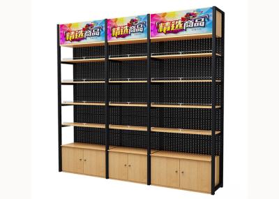 Gôndola de madeira laminada do shelving de aço do supermercado que arquiva o estilo clássico