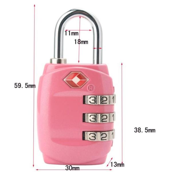 3 Digital TSA Luggage PadLock