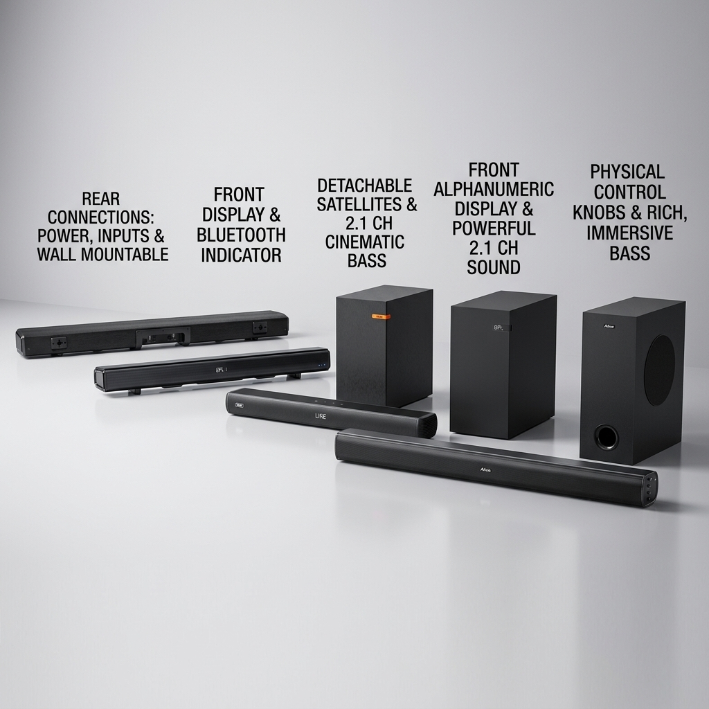 Wireless Soundbar Speaker AS510-2.1 100W Karaoke Microphone High Surround Sound ARC HDMI