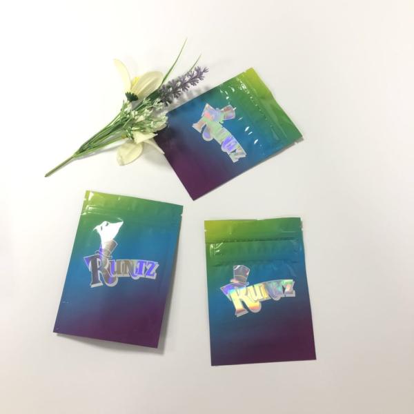 3.5 Grams Stand Up Herbal Incense Packaging Mylar k Weed Smell Proof Runtz Hemp Bags