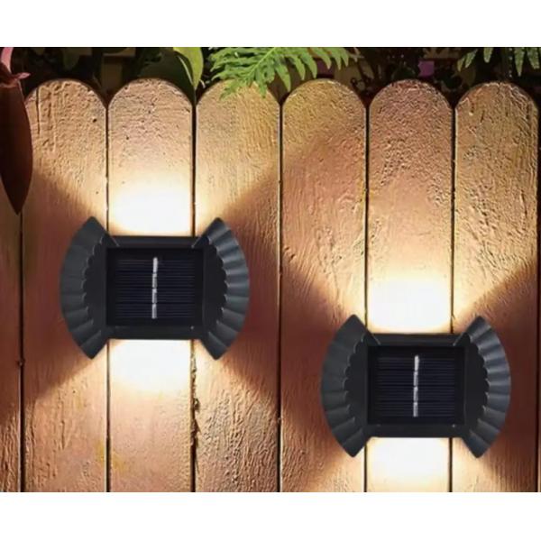 Warm White Solar Powered LED Wall Lights for Garden Patio Garage Driveway Up Down Lamp