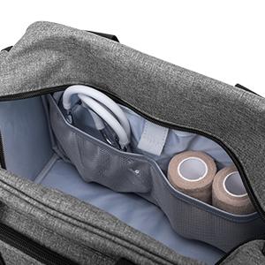 Home Health Nurse Bag Empty, Portable Medical Supplies Shoulder Bag For Hospice, Home Visit, Hospital Interns