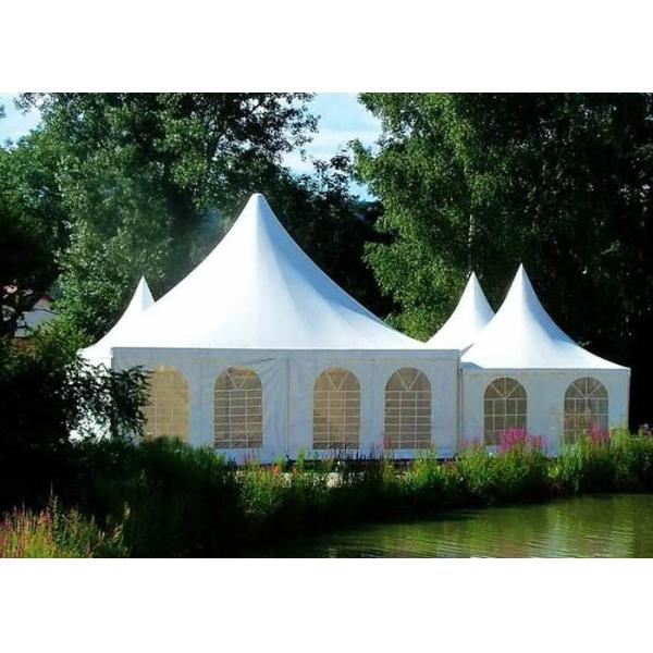 6x6m Chinese Hat Gazebo Aluminum Pvc Pogoda Tent With Clear Span For Outdoor Event
