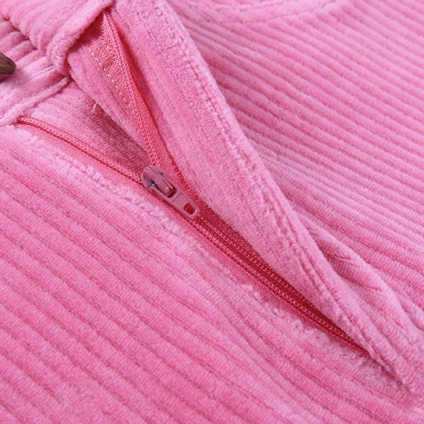 Winter Thickened Ladies Casual Pants Showing Buttocks Big Hole Women Corduroy Pants