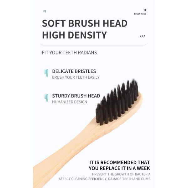 100% Biodegradable Eco Friendly Custom logo Natural Bamboo Toothbrush for Hotel