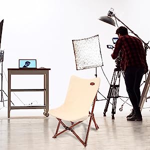 Folding Chairs Heavy Duty Support 350 lbs Moon Chair with Carry Bag Portable Folding Camping Chair with Carry Bag